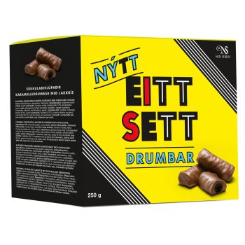 Sirius EITT SETT Drumbar, kleine Lakritzriegel in Schokolade 250g